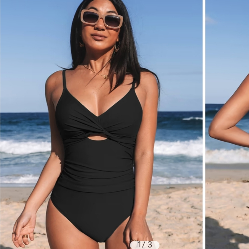 Cupshe Black One-Piece Swimsuit